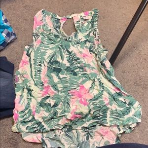 Floral sleeveless blouse